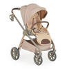 KOMBIKINDERWAGEN Unique 3 in 1 beige Babyschale Stoßdämpfer PU-Räder Tasche - Beige, Metall (75/59/104cm) - Cangaroo