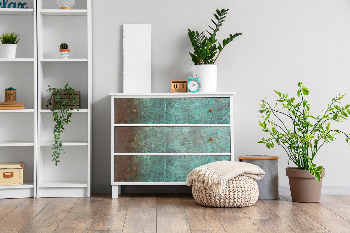 MÖBLAUFKLEBER 100x50 cm grün - Smaragdgrün, Kunststoff (100/50/0.1cm) - Wallfluent