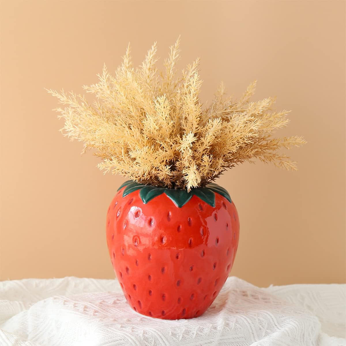 VASE 15 cm Keramik - Rot, Keramik (15cm) - LIBRATON