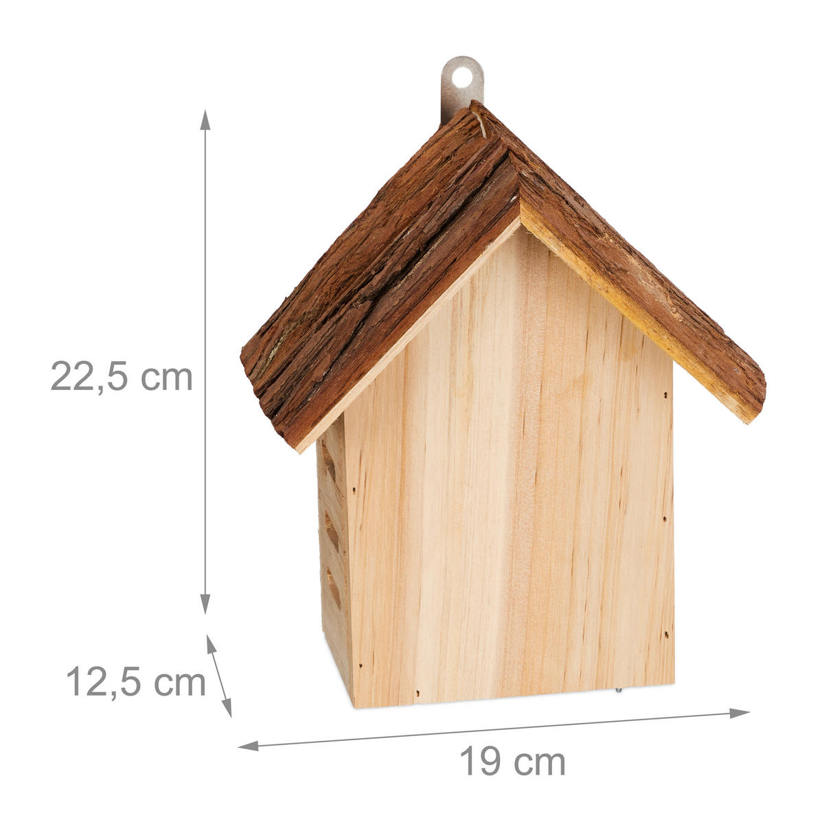 MARIENKÄFERHAUS - Hellbraun, Holz (19/22.5/12.5cm) - Relaxdays