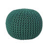 STRICK-POUF tannengrün, 40/40/35 cm - Waldgrün, Textil (40/35/40cm) - Homescapes