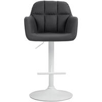 BARHOCKER Nardo Kunstleder weiß schwarz - Schwarz/Weiß, Kunststoff/Metall (57/118/59cm) - TPFLiving