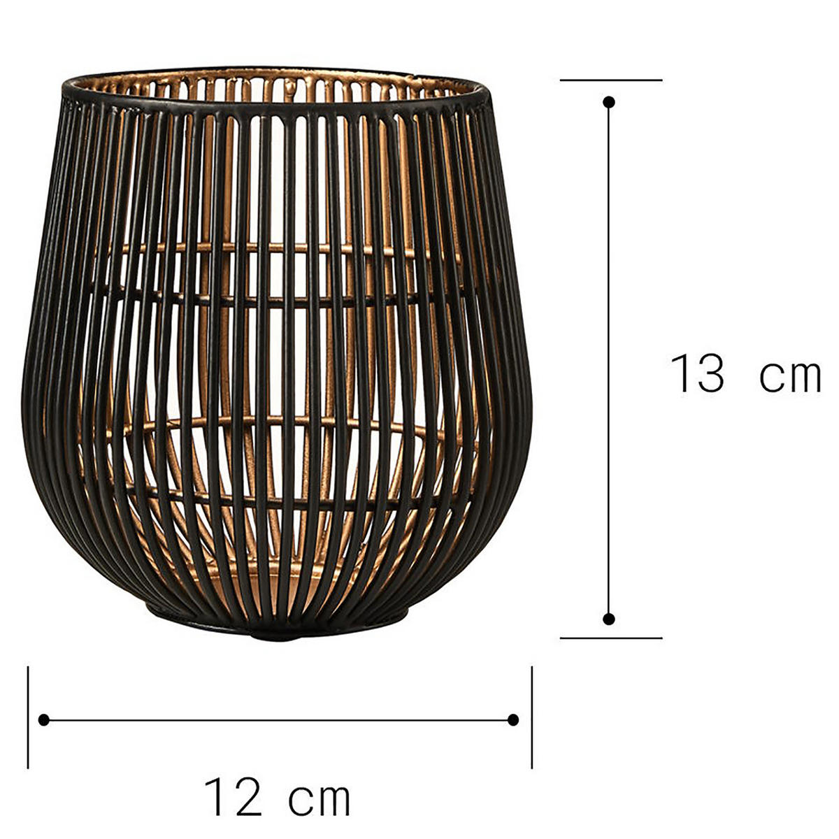 TEELICHTHALTER (4er Set) Yoko - Schwarz, Metall (14cm) - Butlers