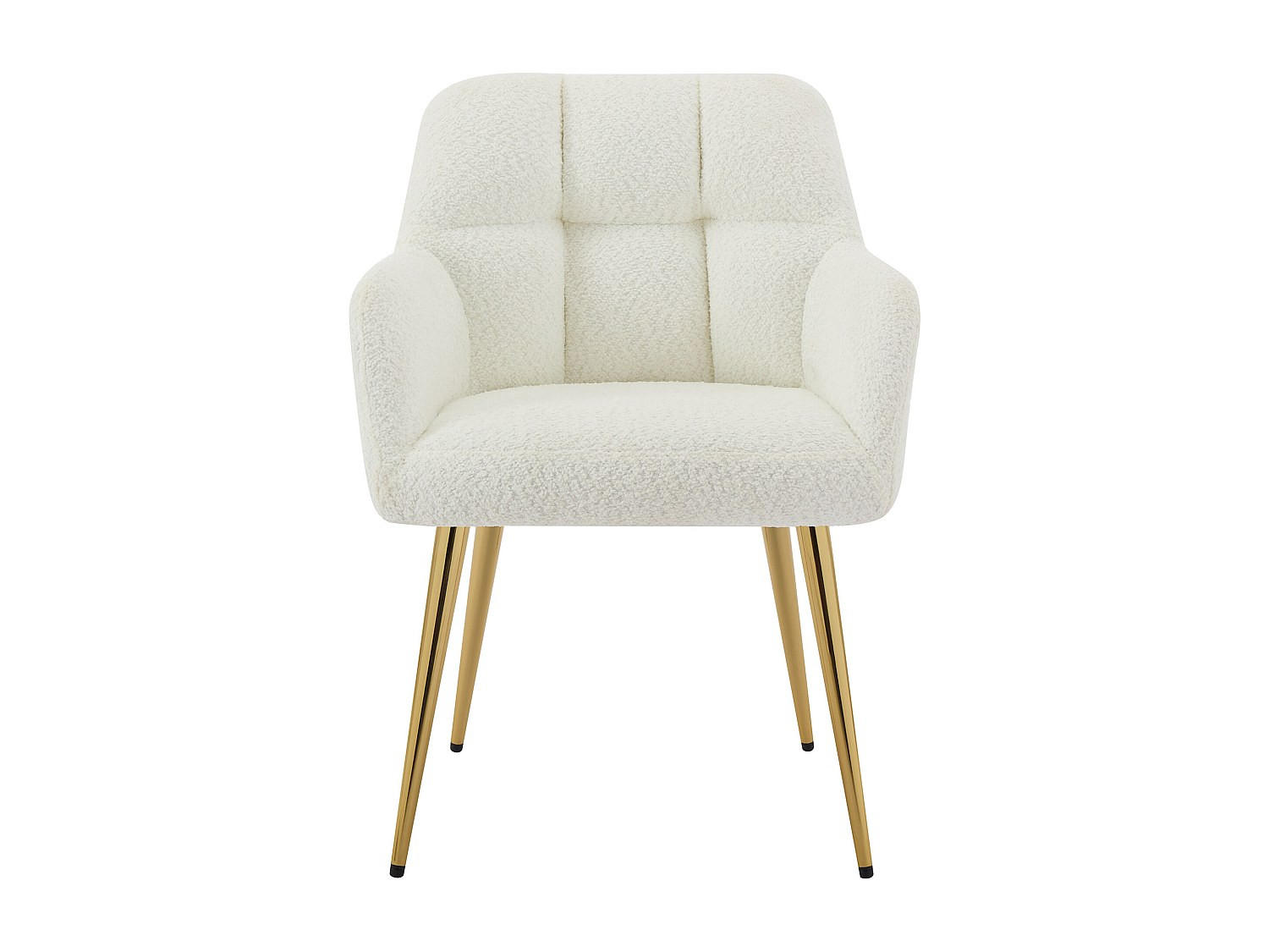 STUHL - 58.5 cmcm x 62 cmcm - Stoff - Weiß - PEGA - Goldfarben/Weiß, Textil (58.5/78/62cm) - Vente-Unique