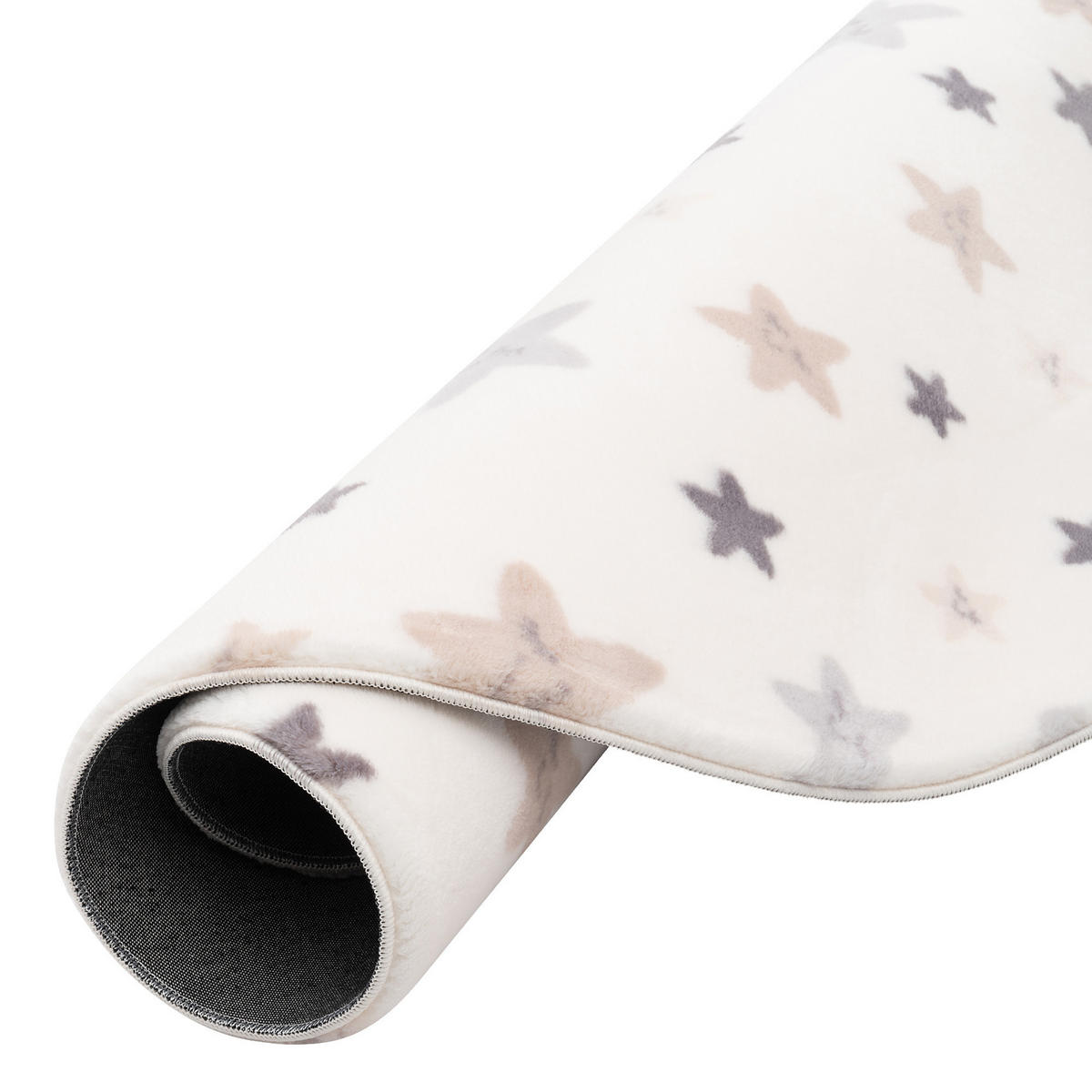 SUPER SOFT FELLTEPPICH PEARL KIDS STERNE RUND - Creme, Textil (160/160cm) - Pergamon