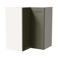 ECKHÄNGESCHRANK Oslo W12/60 Weiß / Reed Green Matt 60 / 60 / 72cm - Weiß/Grün, Holz/Holzwerkstoff (60/72/60cm) - Feldmann-Wohnen