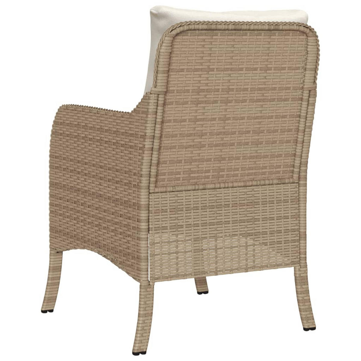 GARTENSTÜHLE Mit Kissen 2 Stk. Beige Poly Rattan - Beige, Kunststoff (67/86/58.5cm) - vidaXL