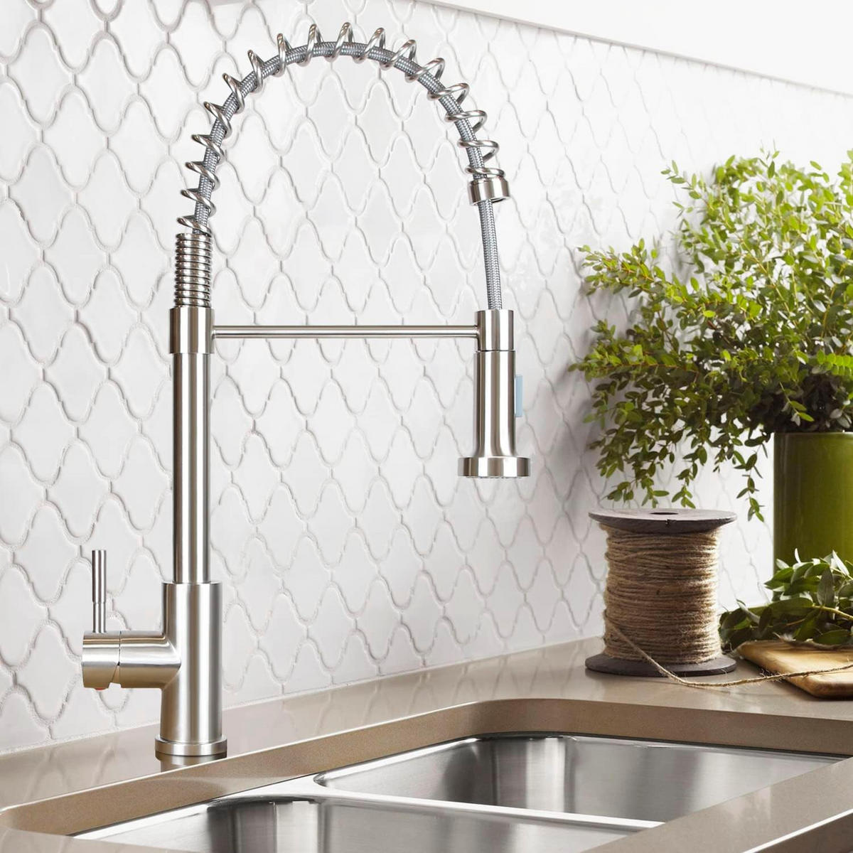 WASCHTISCHARMATUR Flurinj 5/55/25 cm - Silberfarben, Metall (5/55/25cm) - ZMH