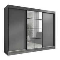 SCHWEBETÜRENSCHRANK 200 CM ORAVELLE Farbe: Graphit - Graphitfarben, Holzwerkstoff (200/215/59.5cm) - A&J MöbelLand
