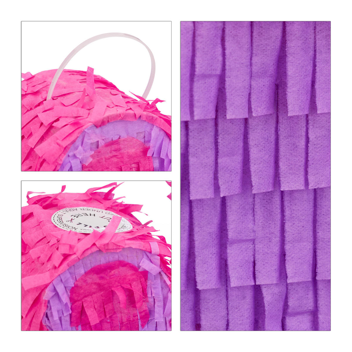 PINATA Krone - Multicolor, Papier (49/31/10cm) - Relaxdays