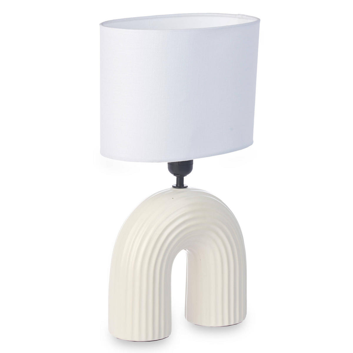 TISCHLAMPE Bridge H. 41 cm - Weiß, Keramik (15.5/26.5/41cm) - Giftdecor