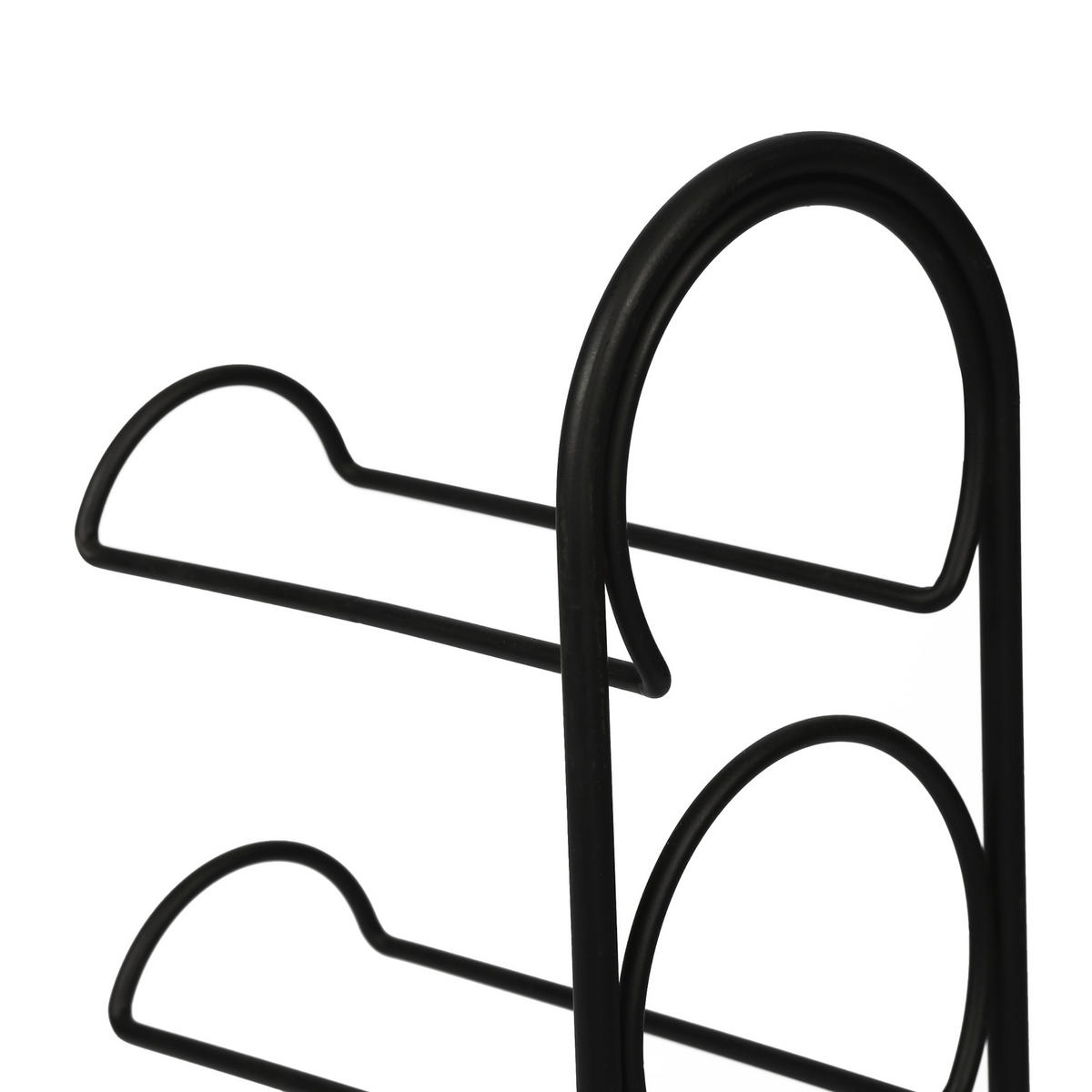 WEINREGAL Anchamps - Schwarz, Metall (11.5/43.5/21cm) - [en.casa]