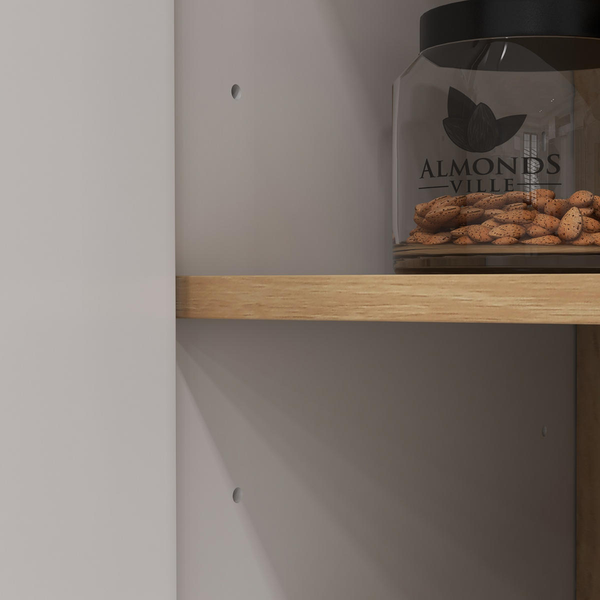 HIGHBOARD DE-11065 2 Türen, verstellbare Böden & Kabeldurchlass Weiß - Weiß, Holzwerkstoff (40/178/80cm) - ComfortXL