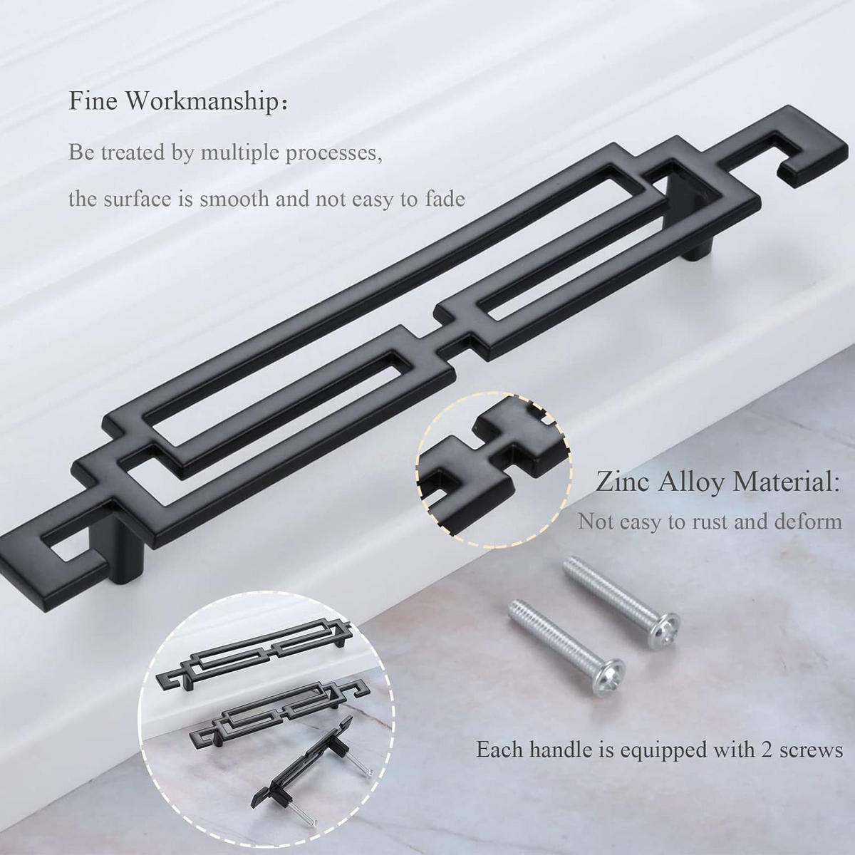 MÖBELGRIFF Schwarz 2er-Set 64 mm - Schwarz, Metall (0.23/30/1.06cm)