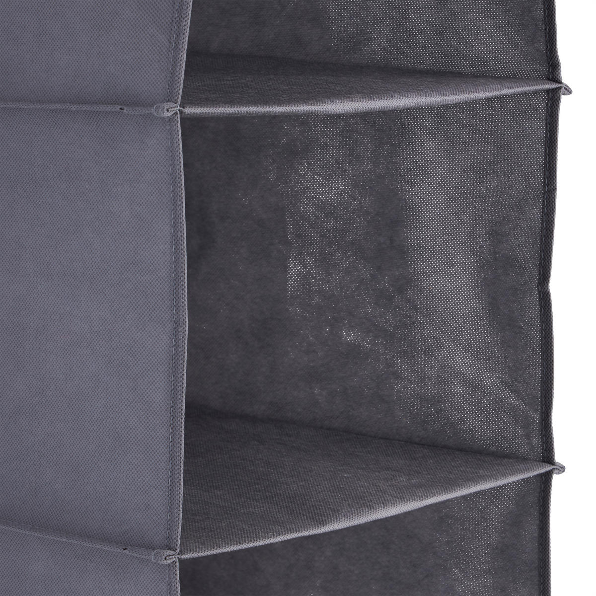 ZÁVESNÝ regál do skrine - sivá, kompozitné drevo/textil (30cm) - Relaxdays