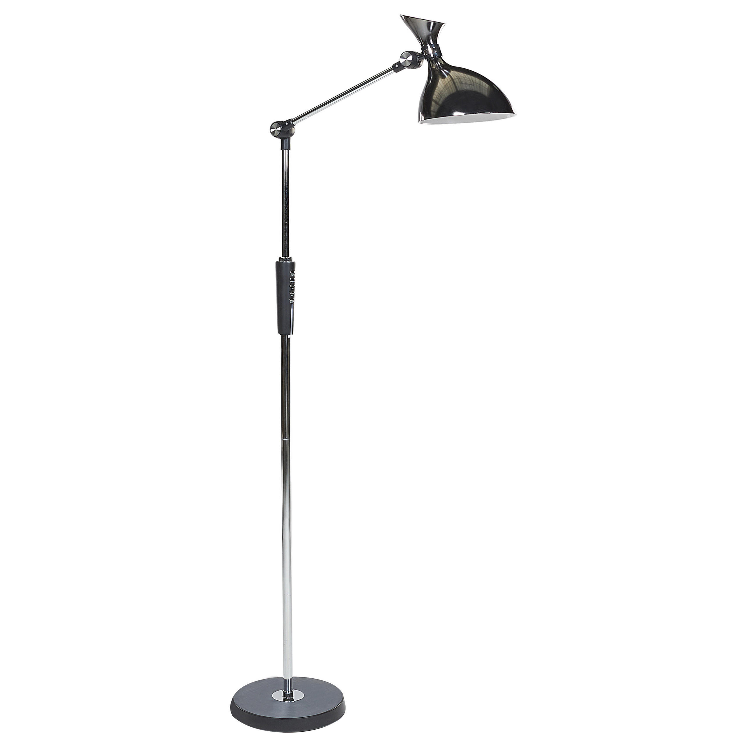 STEHLAMPE Andromeda 26/52/169 cm - Silberfarben, Kunststoff (26/52/169cm) - Beliani