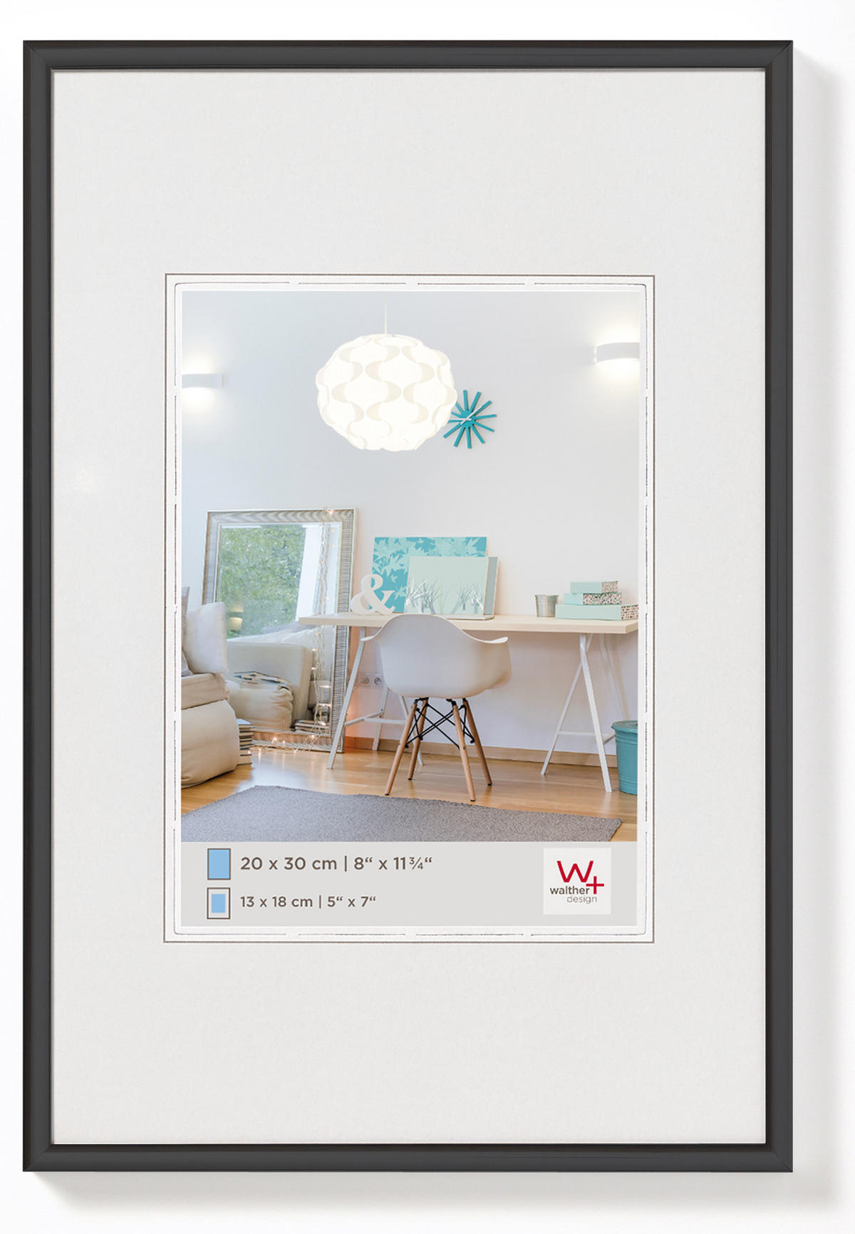 KUNSTSTOFFRAHMEN New Lifestyle Kst.Rahmen 30x40 cm schwarz - Schwarz, Kunststoff (30.7/40.8/1.4cm) - walther design