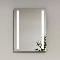 BADSPIEGEL mit Beleuchtung Rechteckig Umweltfreundlicher Silberspiegel 80/60 cm - Weiß, Glas (60/80/3.5cm) - EMKE