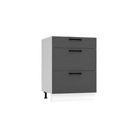 UNTERSCHRANK D60S3 - Morvex - 3 Schubladen für effiziente Organisation - Anthrazit, Holz/Metall (60/82/52.4cm) - ROYAL24_MARKT