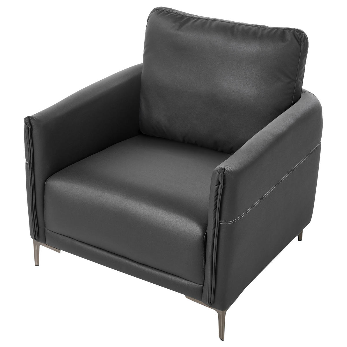 SOFA-SET 6-Sitzer Stoff Schwarz Cilens - Dunkelgrau/Schwarz, Textil (212/93/83cm) - Beliani