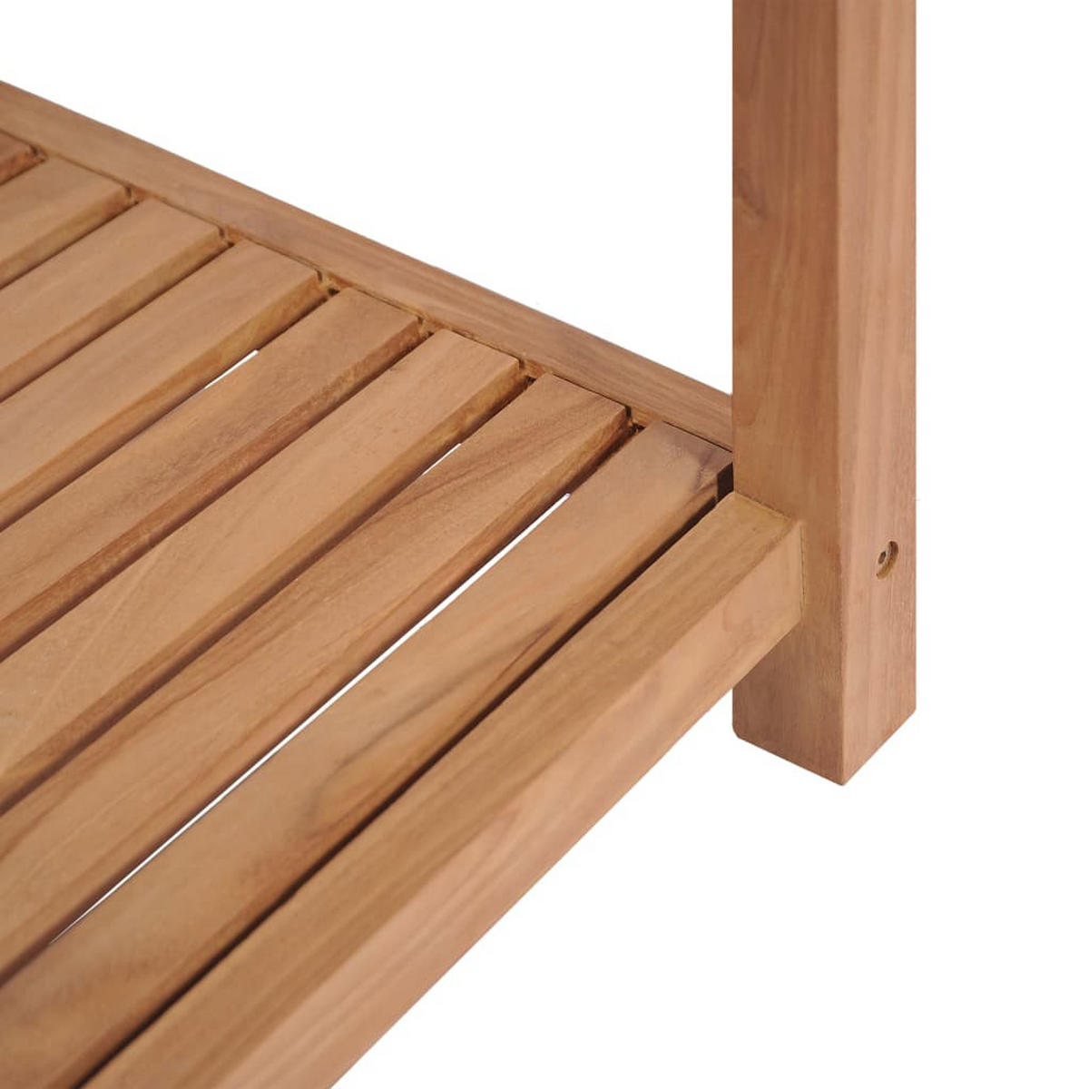 BADREGAL Mit 4 Böden Massivholz Teak 42/42/165 Cm - Braun, Holz (42/165/42cm) - vidaXL