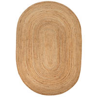 FLACHGEWEBETEPPICH 140/200 cm Goa Oval - Naturfarben, Naturmaterialien (140/200cm) - Steffensmeier
