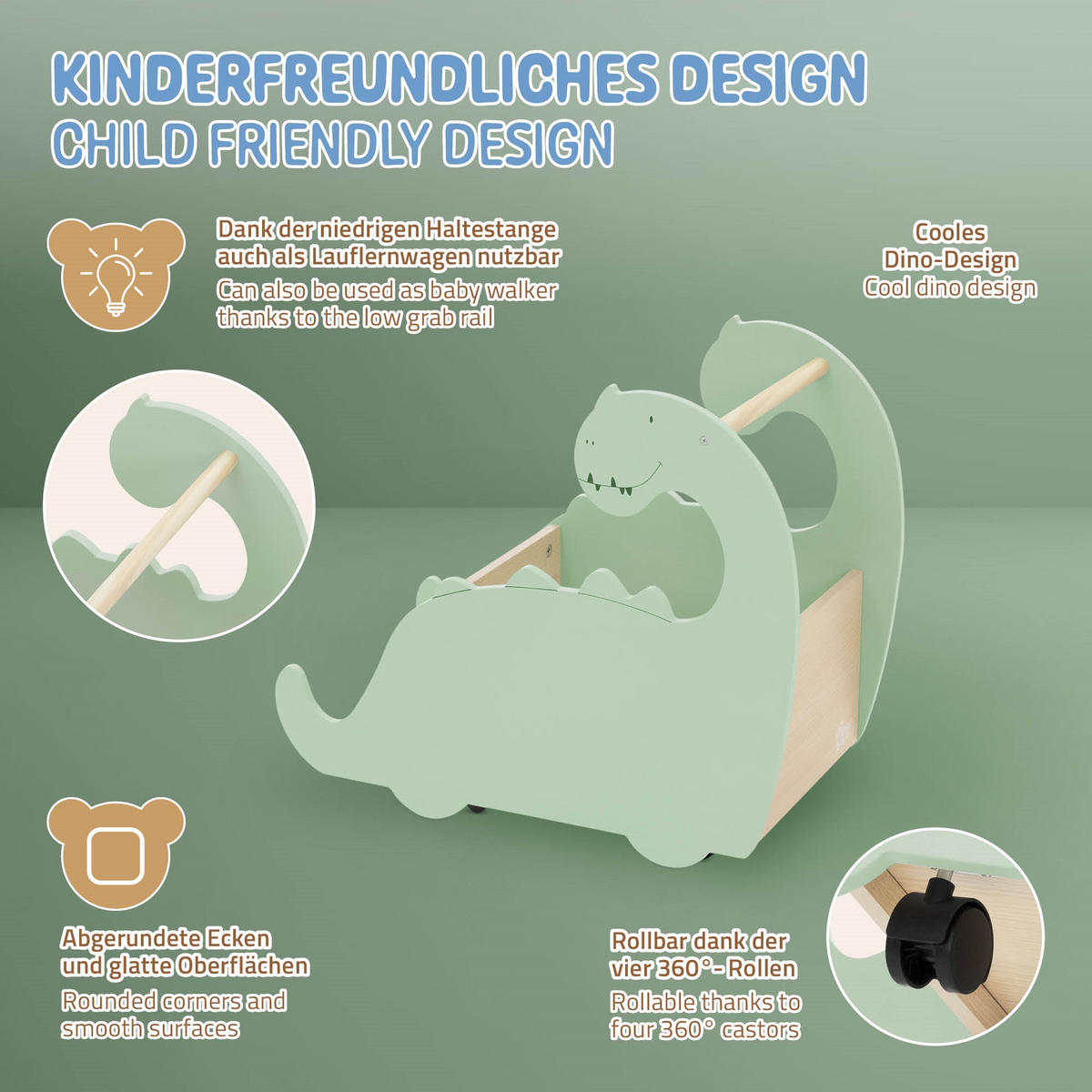 BÜCHERREGAL WANDREGAL FÜR KINDER - Naturfarben, Holz (57/49/31.5cm) - Joyz