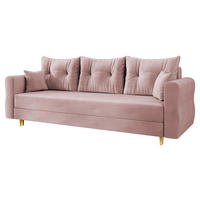 SCHLAFSOFA Zako S 3 - Naturfarben/Rosa, Holz/Textil (231/85/77cm) - MIRJAN24
