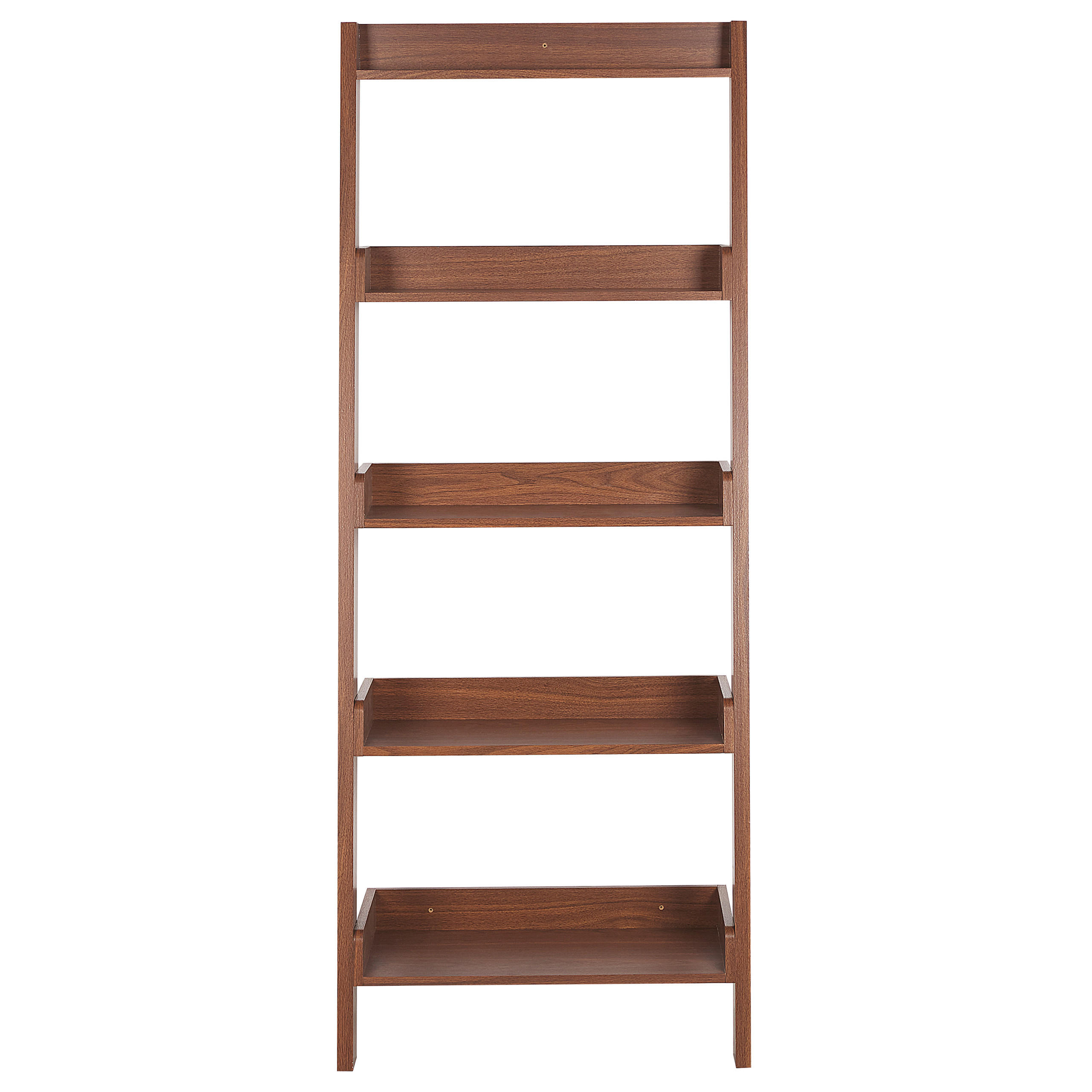 REGAL 5 Fächer Mobile Trio - Dunkelbraun, Holzwerkstoff (65/167/43cm) - Beliani