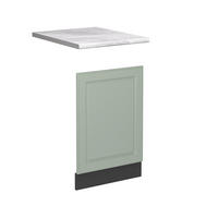 PŘEDNÍ PANEL R-Line, Mint venkovský dům/Antracit, 45 cm pracovná doska Mramor - antracitová/zelená barva, kompozitní dřevo (45/67.4/60cm) - Vicco