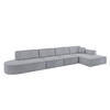 ECKSOFA Ottomane Rechts IREA-L3-v4 - 403x165x72,5 cm Grau - Grau, Holzwerkstoff/Textil (403/165cm) - ALTDECOR