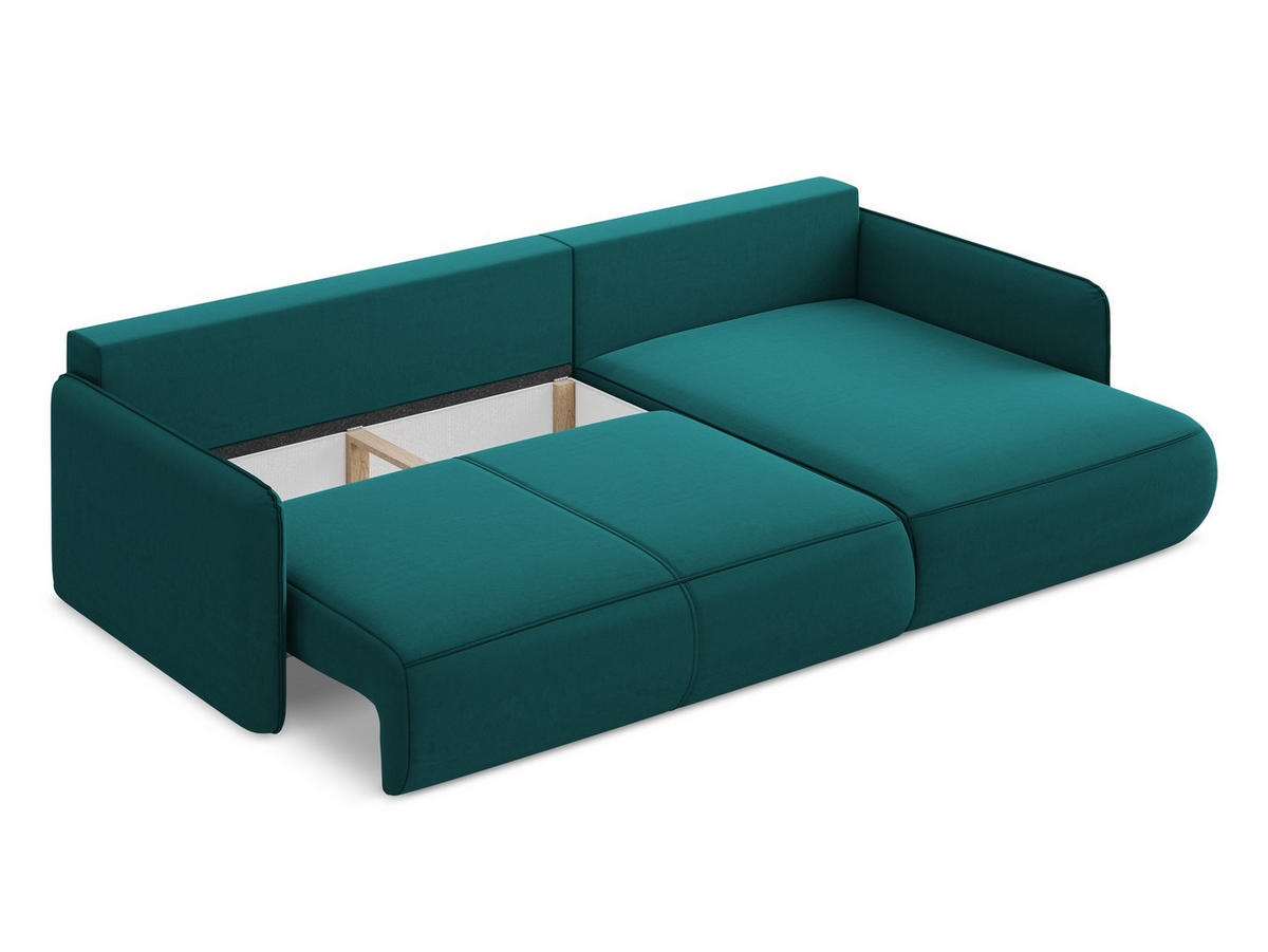 POUF Chenille Stoff Grau - Schieferfarben/Schwarz, Kunststoff/Textil (102/40/62cm) - Makamii