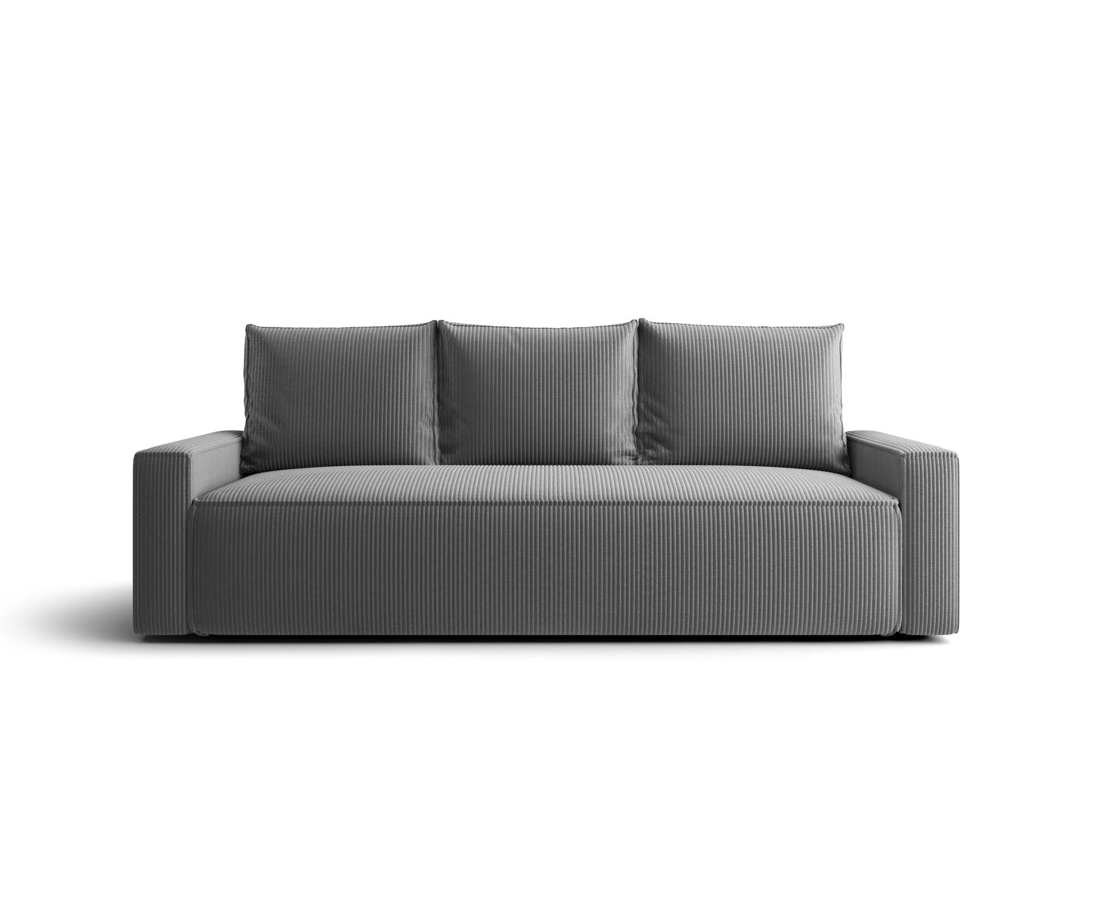 SOFA mit Schlaffunktion SAVIO Poso 60 - Grau, Textil (232/90/90cm) - Bedante