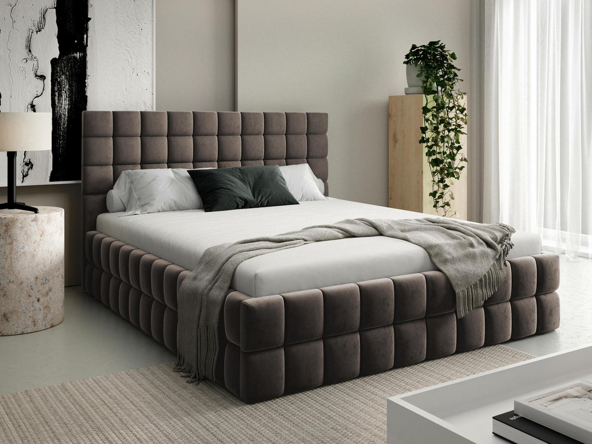 POLSTERBETT Ardea - Braun, Holz/Textil (180/200cm) - MIRJAN24