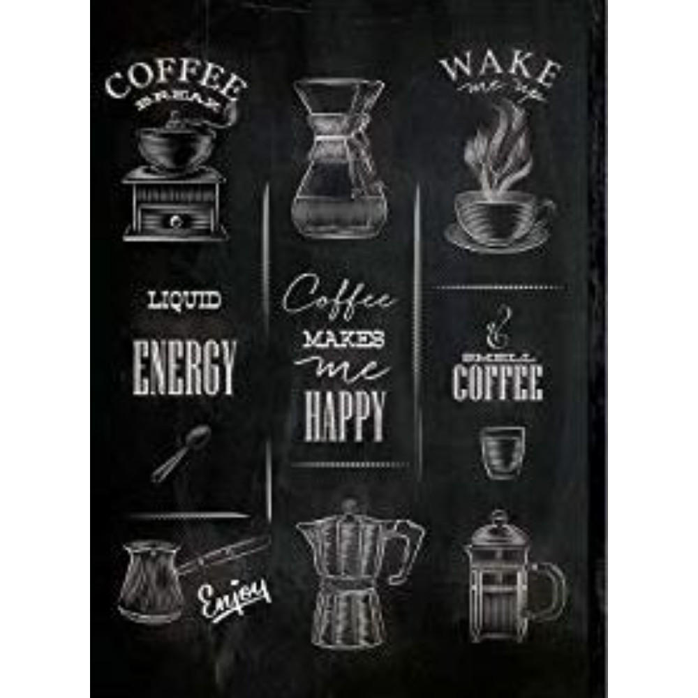 POSTER Kaffee & Wein Design Kaffeemaschine A4 Rahmenlos - Klar, Papier (29.7/5/21cm) - Nacnic
