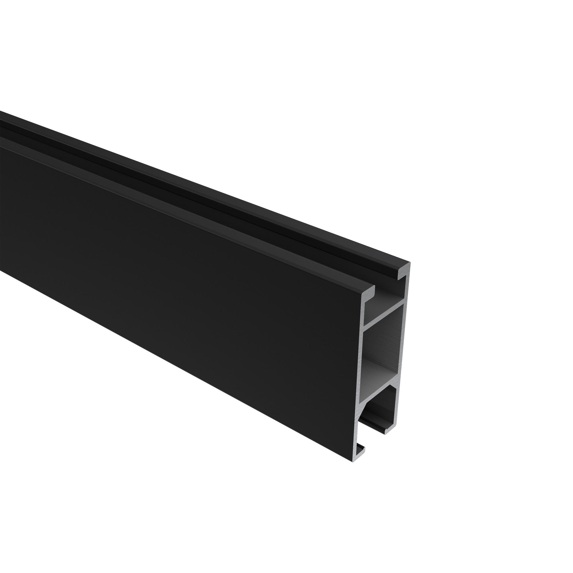 INNENLAUFPROFIL 160 cm, 14x35 mm Schwarz - Schwarz, Metall (160cm) - INTERDECO