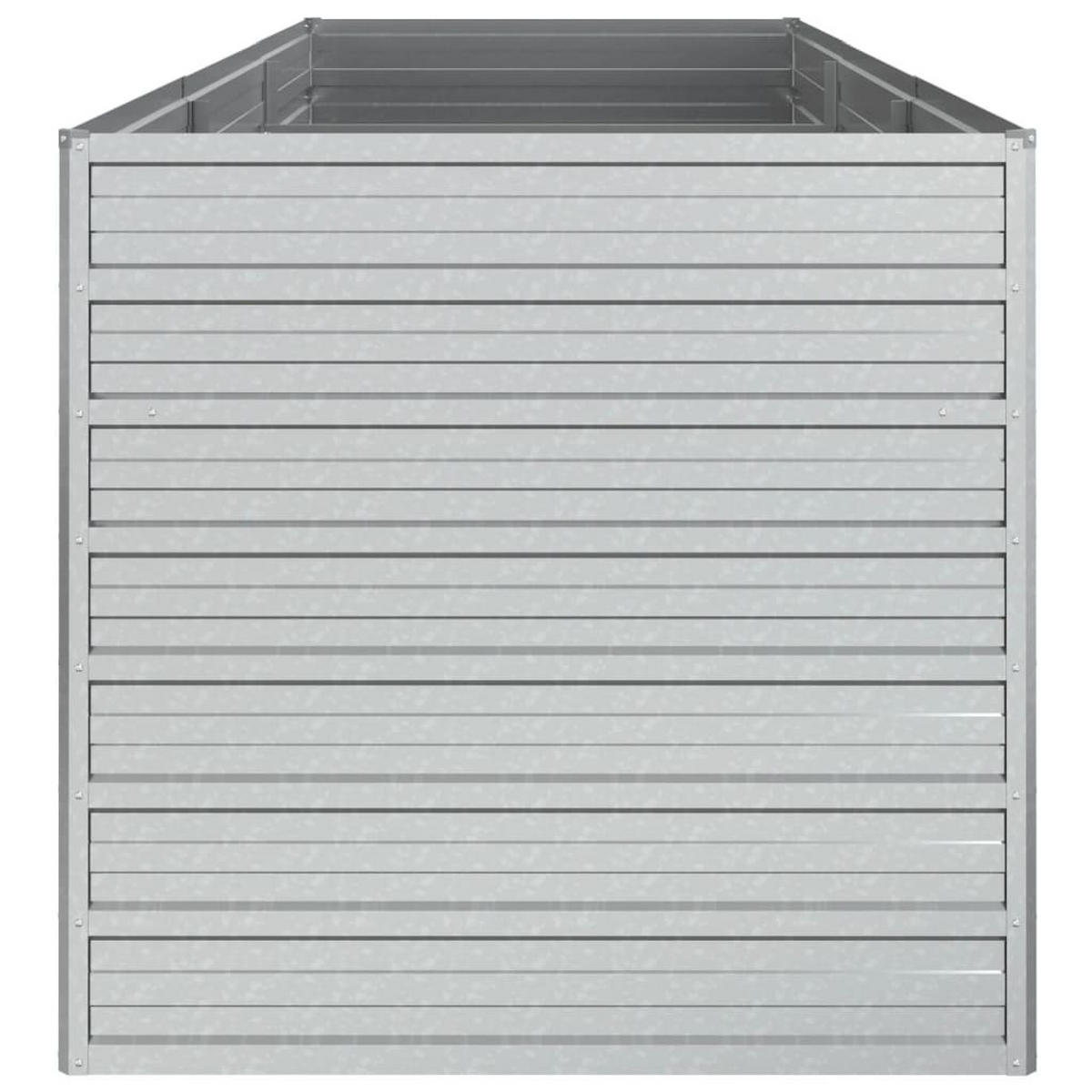 HOCHBEET für Garten OSKAR Silber 240x80x77 cm Metall - Silberfarben, Metall (240/77/80cm) - DELUKE