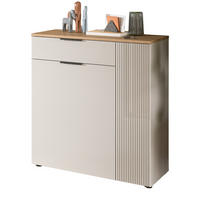 SCHUHSCHRANK Kaschmir Sand, Evoke Eiche, Flur Kommode 80 x 88 cm Skid - Kaschmir/Eichefarben, Holzwerkstoff/Kunststoff (80/88/36cm) - Inn.Furn