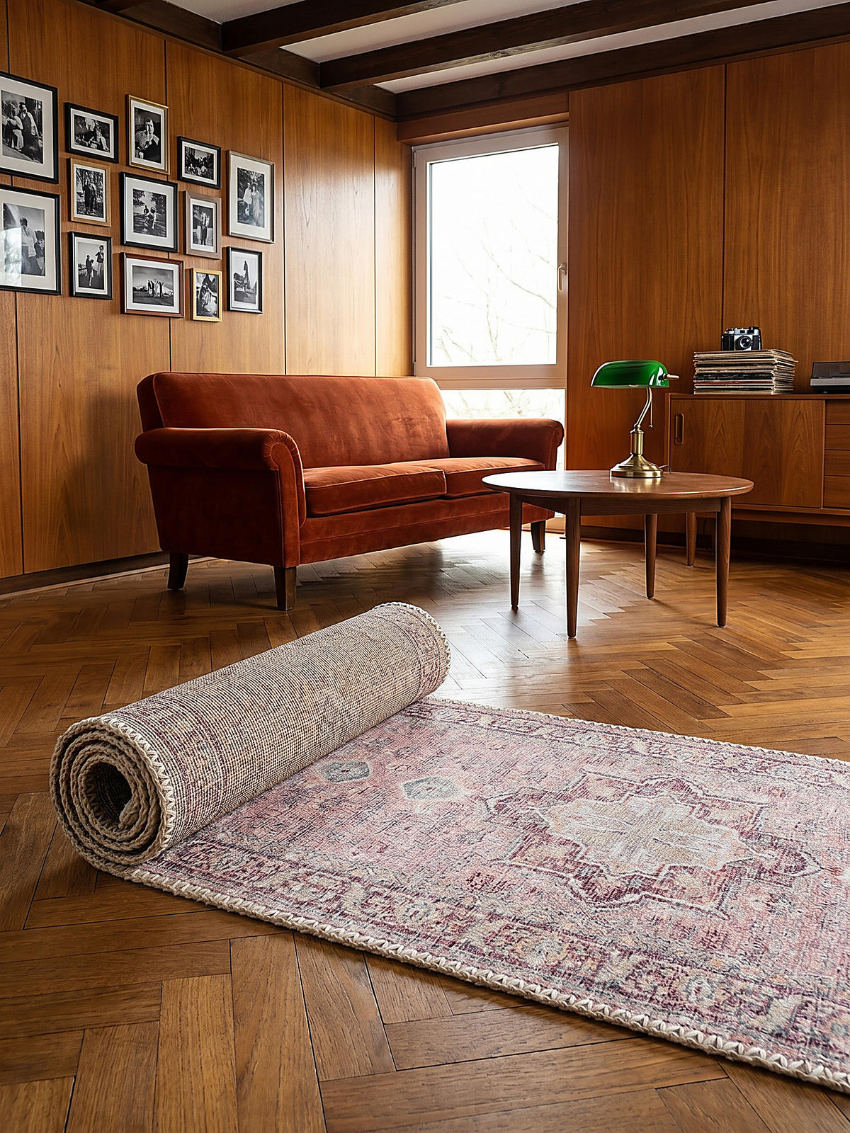 TEPPICH maschinenwaschbar Vintage-Design, recycelt HALD, Rosa 60x230 cm - Rosa, Textil (230/60cm) - KADIMA DESIGN