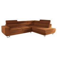 ECKSOFA Fonti, Seite: Rechts - Orange, Holz/Textil (253/188cm) - MIRJAN24