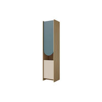 KINDERREGAL LEXO 04 43/198/40 cm in Eiche Cremona/Macadamia/Meeresblau (links) - Blau/Eichefarben, Holzwerkstoff (43/198/40cm) - Deine Möbel 24