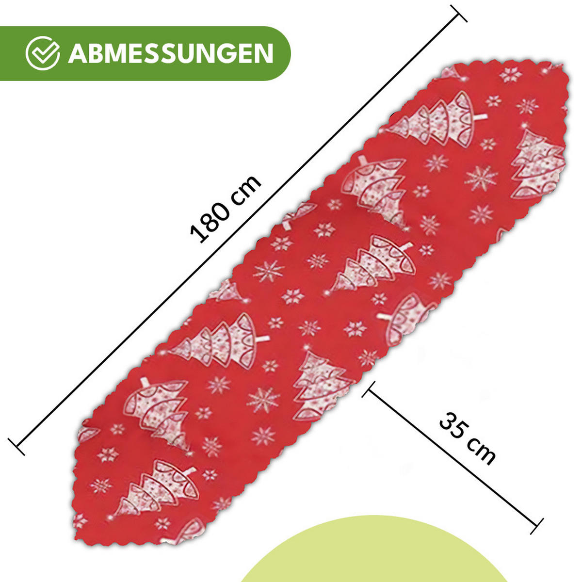 WEIHNACHTSTISCHLÄUFER 180x35cm - Hellrot, Textil (35/180cm) - KRUMAD