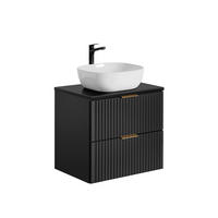UMIVALNIK 60.6cm Adriel Mat črna barva - črna, leseni material (60.6/59/46cm) - Petits-meubles