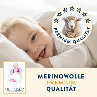 BETTDECKE-KISSEN-SET BABY Schurwolle natur - Weiß, Naturmaterialien/Textil (80/80cm) - Frau Holle