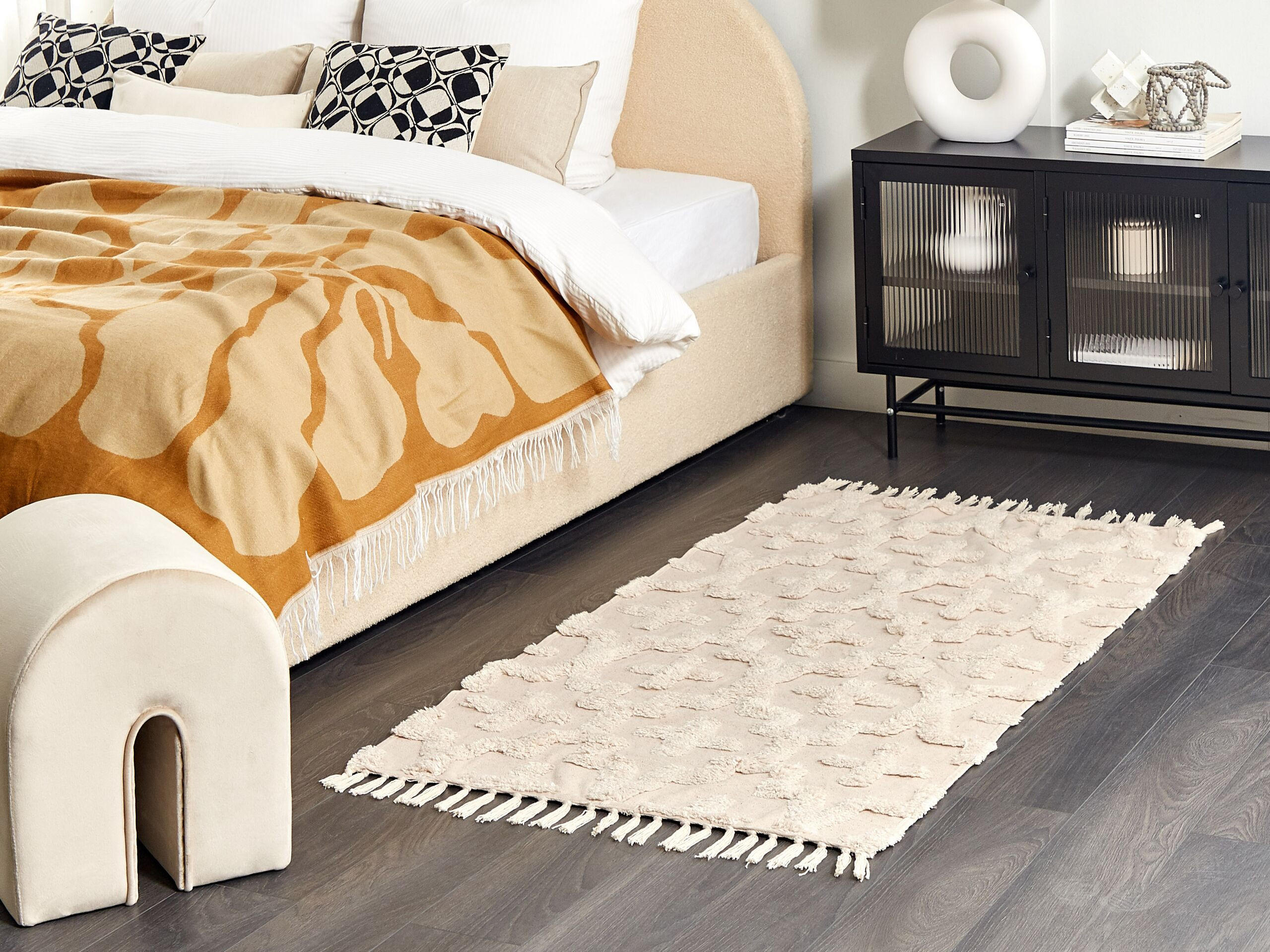 KURZFLOR-TEPPICH Itanagar 150/80 cm - Beige, Textil (80/150cm) - Beliani