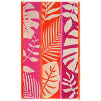 STRANDTUCH Frottee Samt Jacquard Rosa 100x175 470g/m² - Chincha - Pink, Textil (100/175cm) - LE COMPTOIR DE LA PLAGE