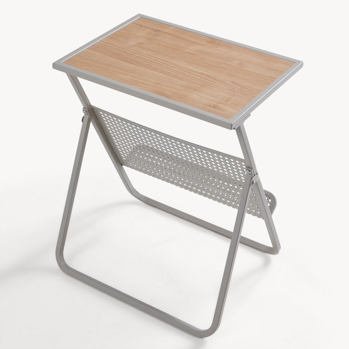 BEISTELLTISCH Jäller - Eichefarben/Beige, Holzwerkstoff/Metall (40/30/48cm) - [en.casa]