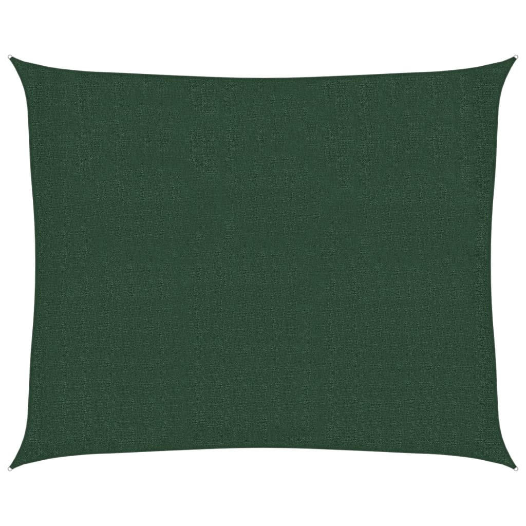 SONNENSEGEL 160 g/m² Dunkelgrün 2,5x3 m HDPE - Grün, Textil (300/250cm) - furnicato