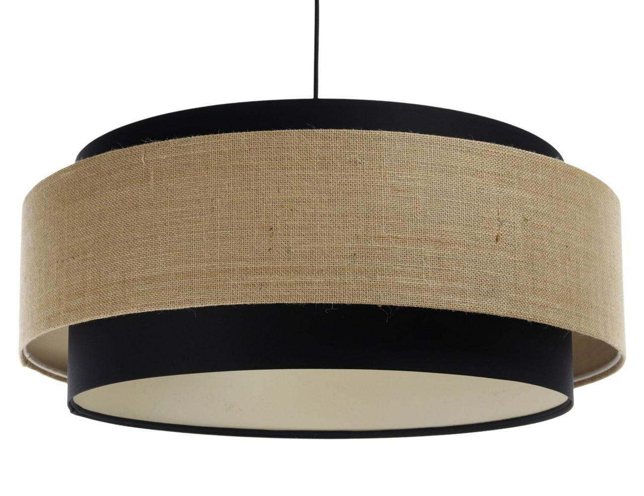 HÄNGELEUCHTE Schwarz 60/25 cm - Beige, Kunststoff (60/1.9/25cm) - ONZENO