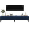 TV-LOWBOARD 2-er Set Elpis Marineblau Matt Glamour 110 cm - Blau/Schwarz, Holzwerkstoff/Metall (220/39/54cm) - Meble Lindner
